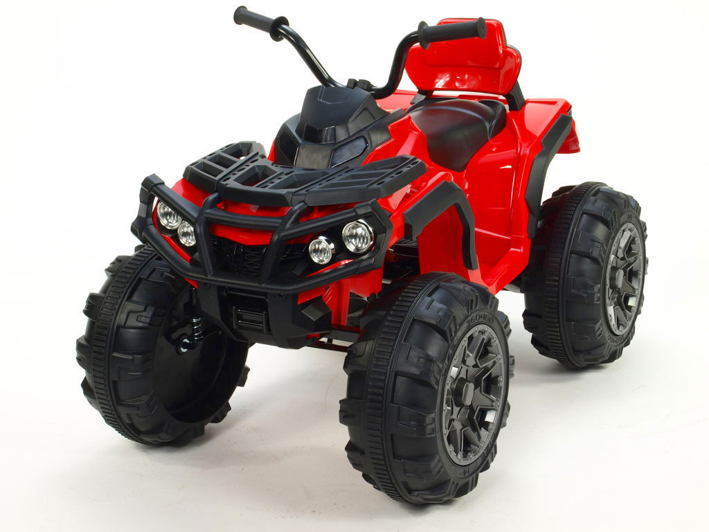 Elektrická čtyřkolka Predator, 2,4G DO, čalouněná sedačka, EVA kola, červená