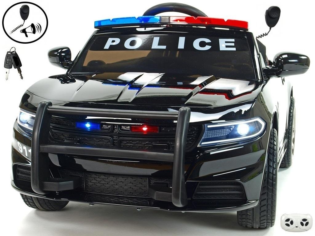 Elektrické autíčko USA policie, černý