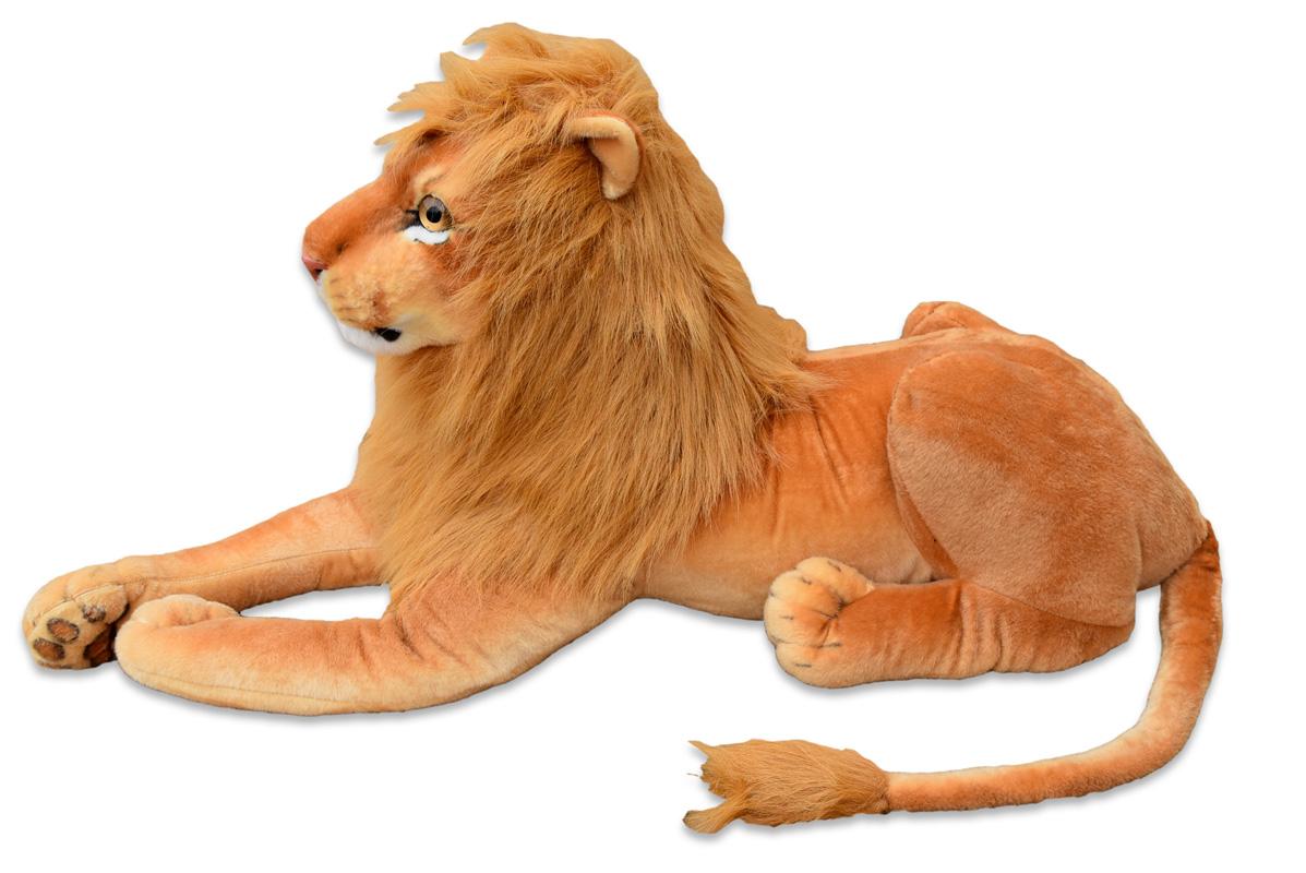 Plyšový ležící lev, délky 178cm