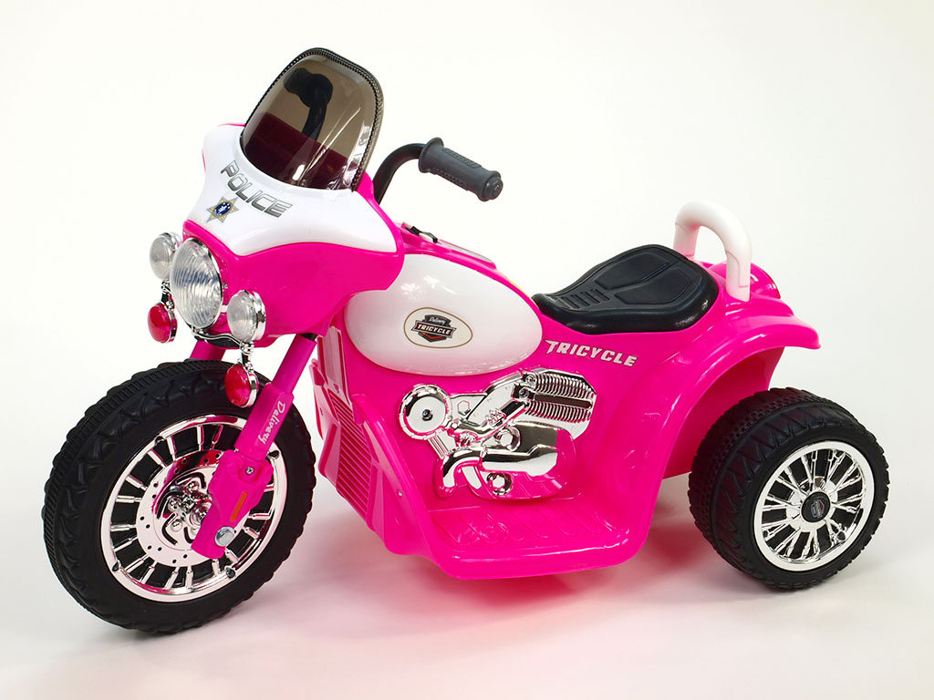 Dětská motorka Chopper Harley, 6V, růžový