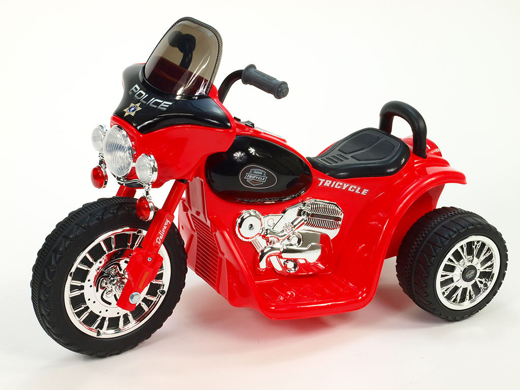 Dětská motorka Chopper Harley, 6V, červený