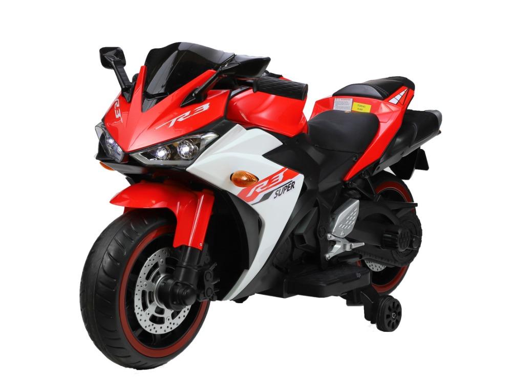 Elektrická silniční motorka Ninja R3, bílo-červená