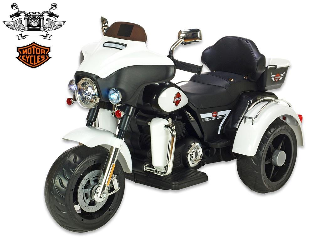 Dětská elektrická Motorka Big chopper Motorcycle, bílá