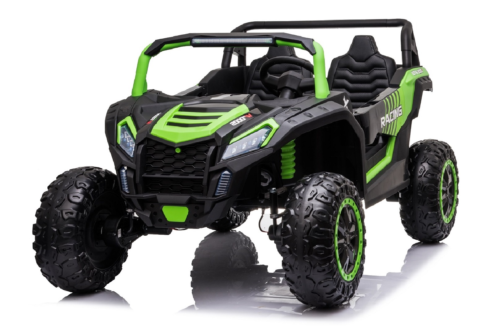 Elektrická Bugina Racing 4x4 12V, dvoumístná, zelená