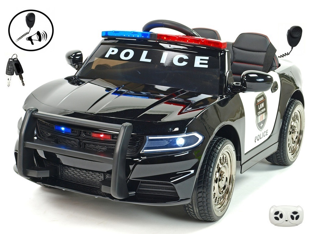Elektrické autíčko USA policie, černý