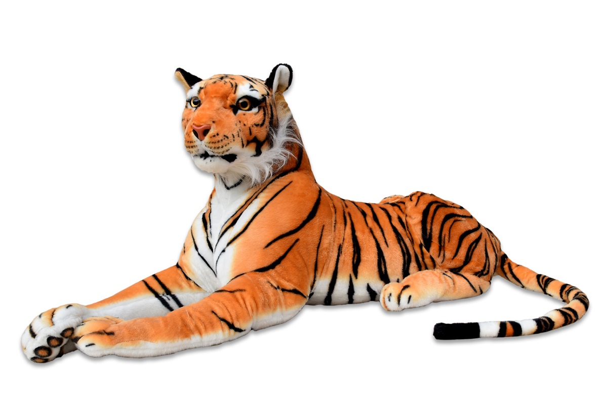 Velký plyšový tygr délky 170cm, oranžový 