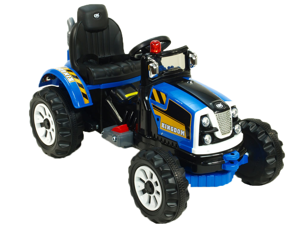 Elektrický traktor Kingdom s mohutnými koly, modrý