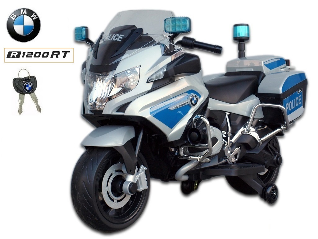 Elektrická motorka BMW R 1200RT, stříbrná 