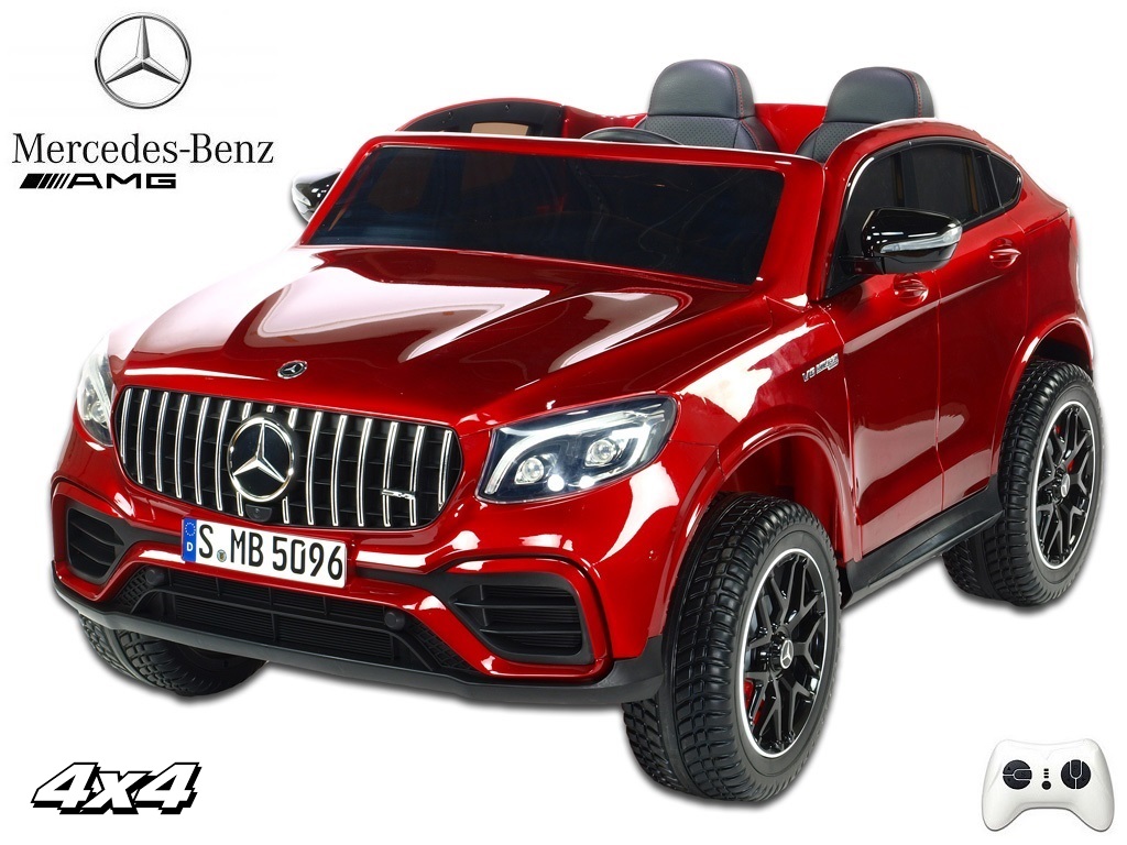 Dětské elektrické SUV Mercedes GLC 63S AMG 4x4 dvoumístné, vínová metalíza