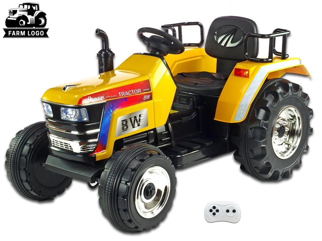 Dětský elektrický traktor Big Farm, žlutý