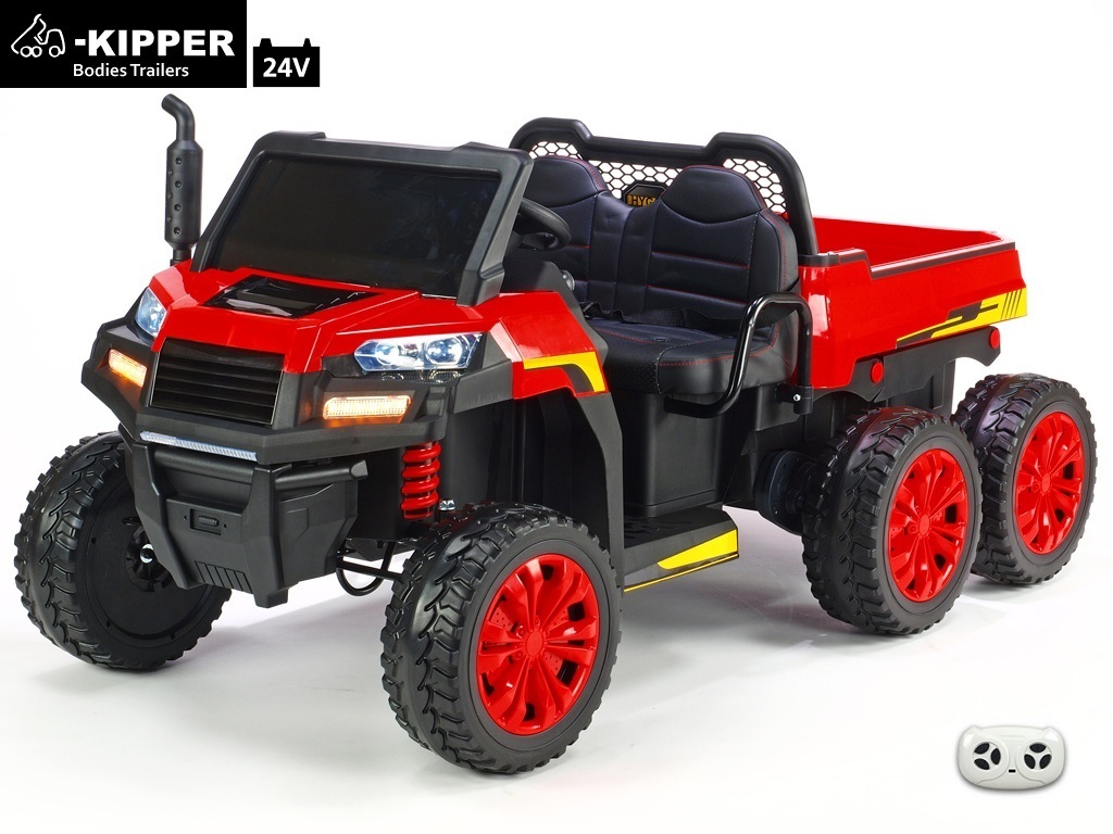 Dětské nákladní auto Kipper 24V/14Ah s výklopnou korbou, červené