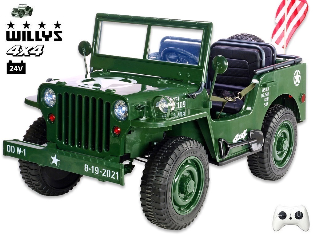Dětský Elektrický džíp Willys, green army