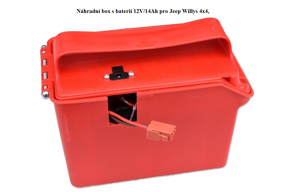 Box s baterií 12V/14Ah pro Jeep Willys